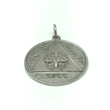 Pendant Womens 1970s SFCC Spokane Falls Community College Medallion Sterling Silver Jewelry