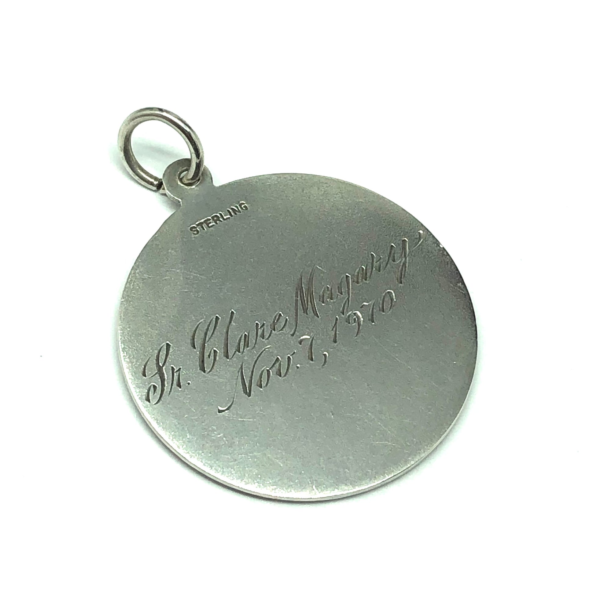 Pendant Men Womens 1970s SFCC Spokane Falls Community College Medallion Sterling Silver Jewelry
