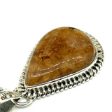 Just In, Pendants Sterling Silver Trendy Natural Golden Amber Quartz Stone - Blingschlingers Jewelry