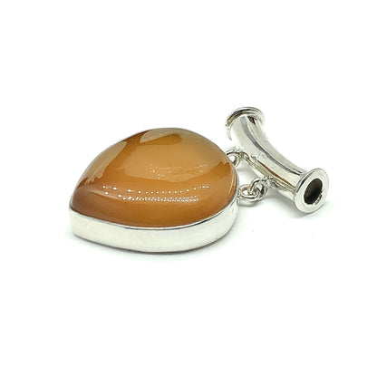Jewelry | Sterling Silver Unique Yellow Chalcedony Stone Pendant