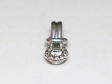Silver Pendants | Sterling Petite Knot Design Natural Diamond Solitaire Pendant | Lowest Priced Estate Jewelry online at Blingschlingers.com