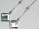 Fawn Mosaic | Sterling Silver Dangle Earrings w/ Mother of Pearl - Blingschlingers Jewelry