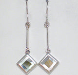 Earrings Womens Geometric Sterling Silver Light Mocha Pearl | Blingschlingers Jewelry