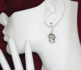Silver Earrings | Sterling 3D Frog Charm Dangle Earrings | Discount Overstock Jewelry