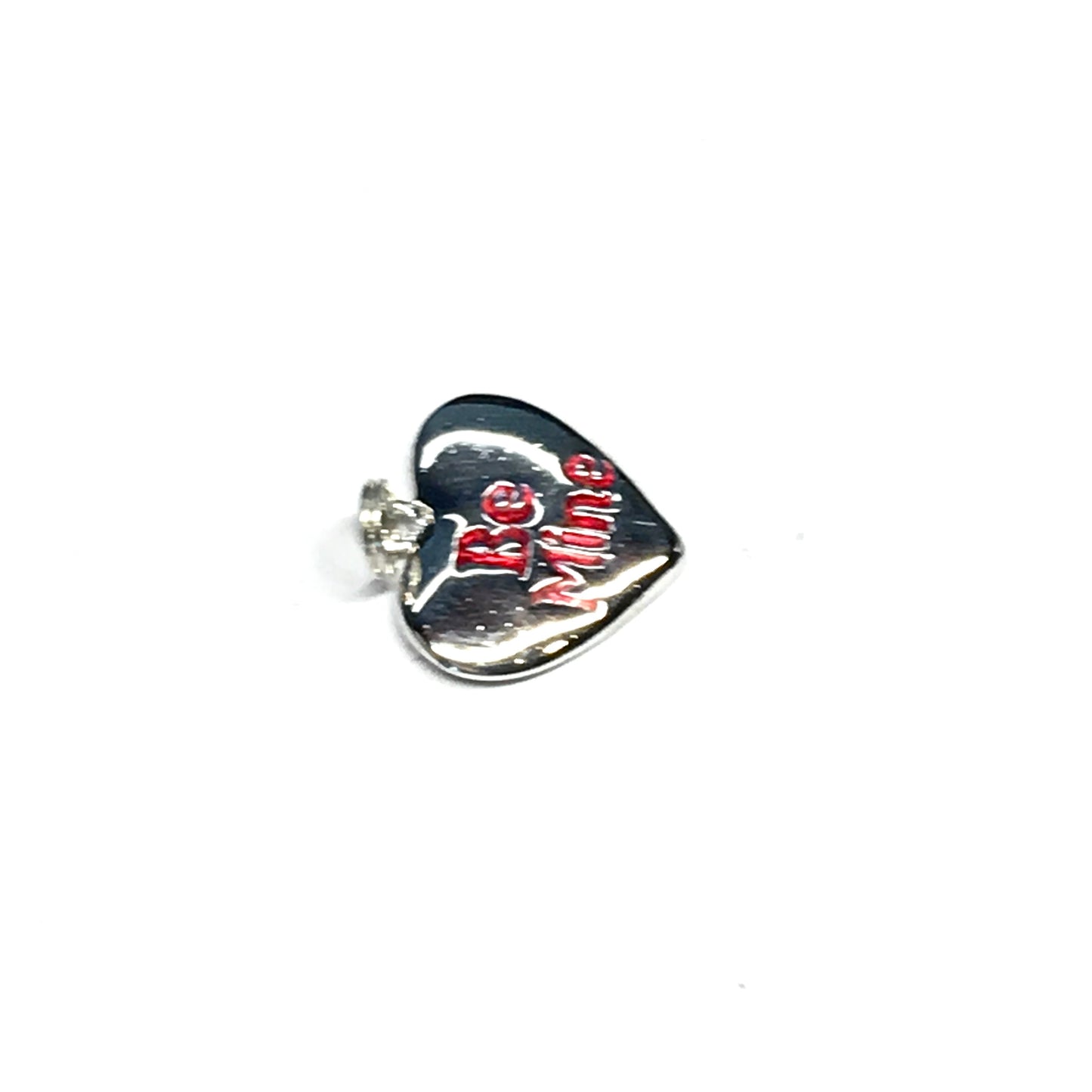 Jewelry - Sterling Silver Be Mine 💖 Love Statement Red Enamel Heart Charm