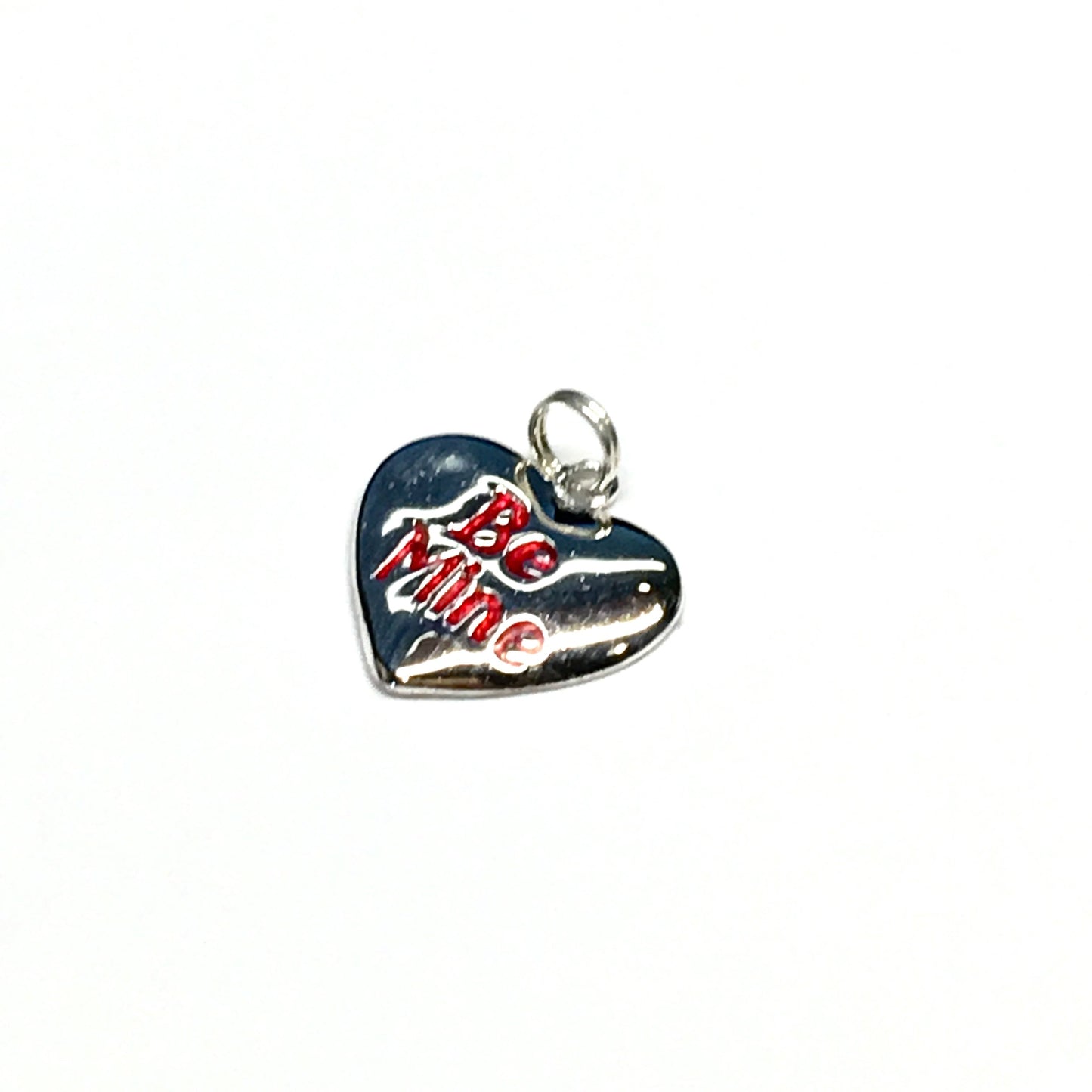 Jewelry - Sterling Silver Be Mine 💖 Love Statement Red Enamel Heart Charm