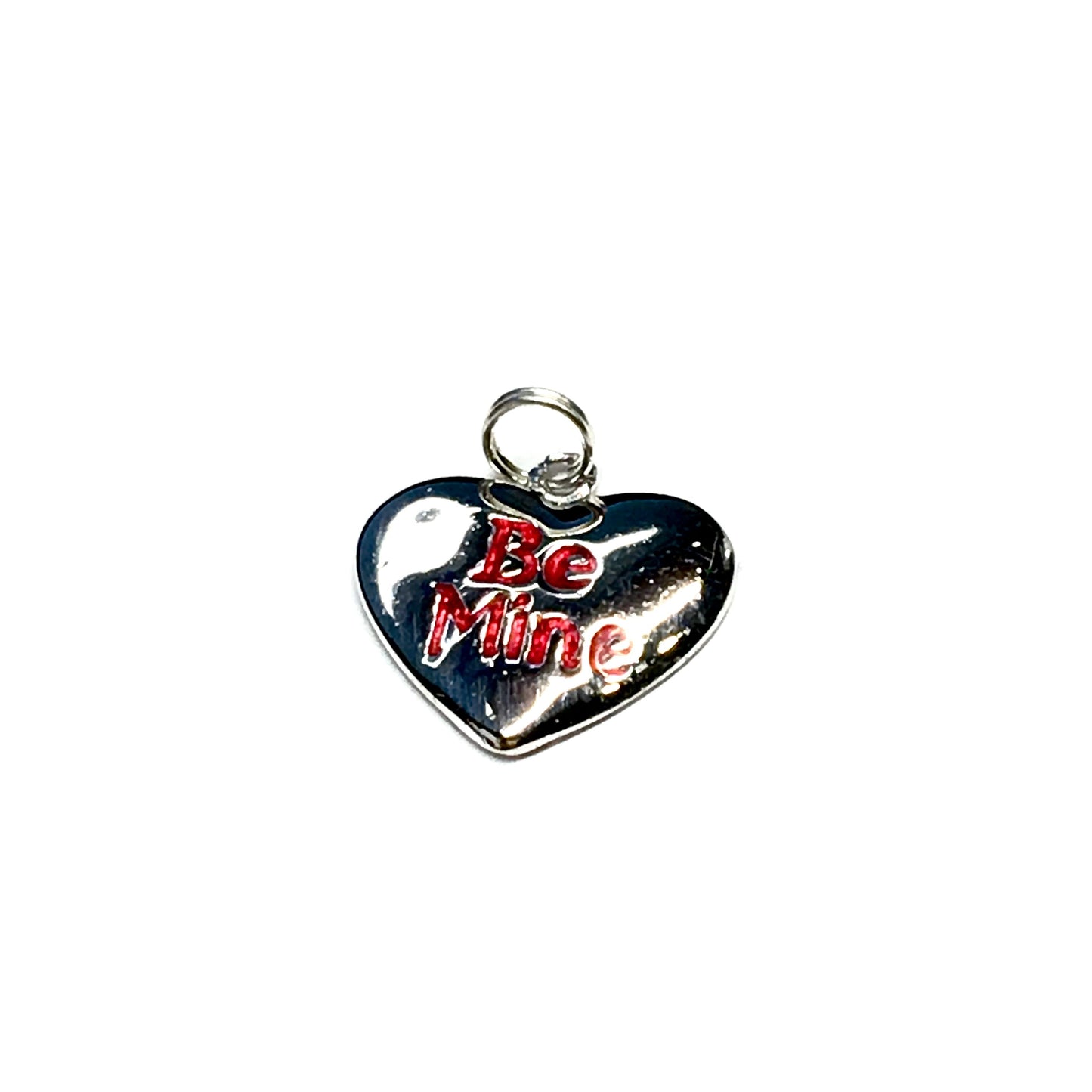 Jewelry - Sterling Silver Be Mine 💖 Love Statement Red Enamel Heart Charm