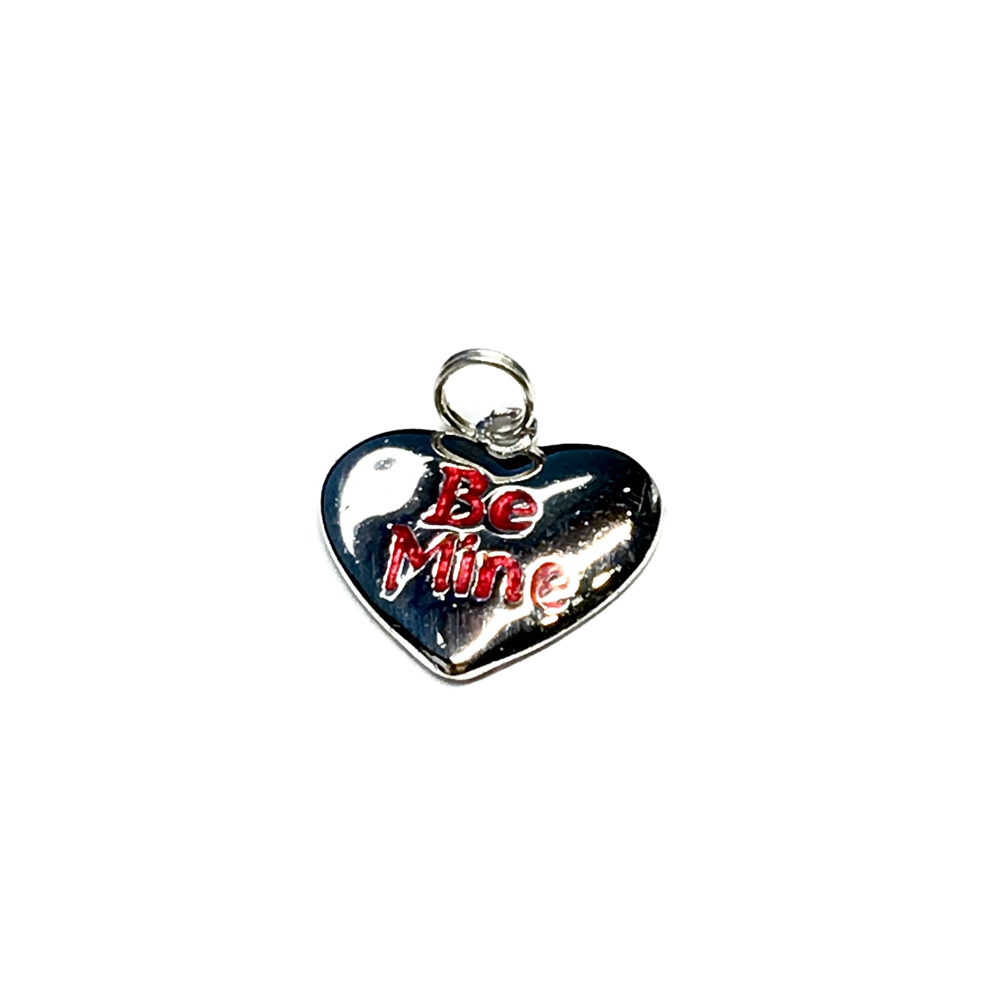 Jewelry - Sterling Silver Be Mine 💖 Love Statement Red Enamel Heart Charm