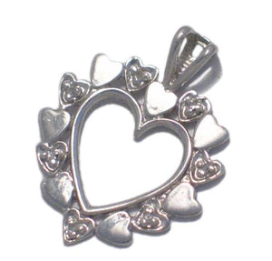 Pendant | Womens 14k White Gold Diamond Heart Pendant | Jewelry