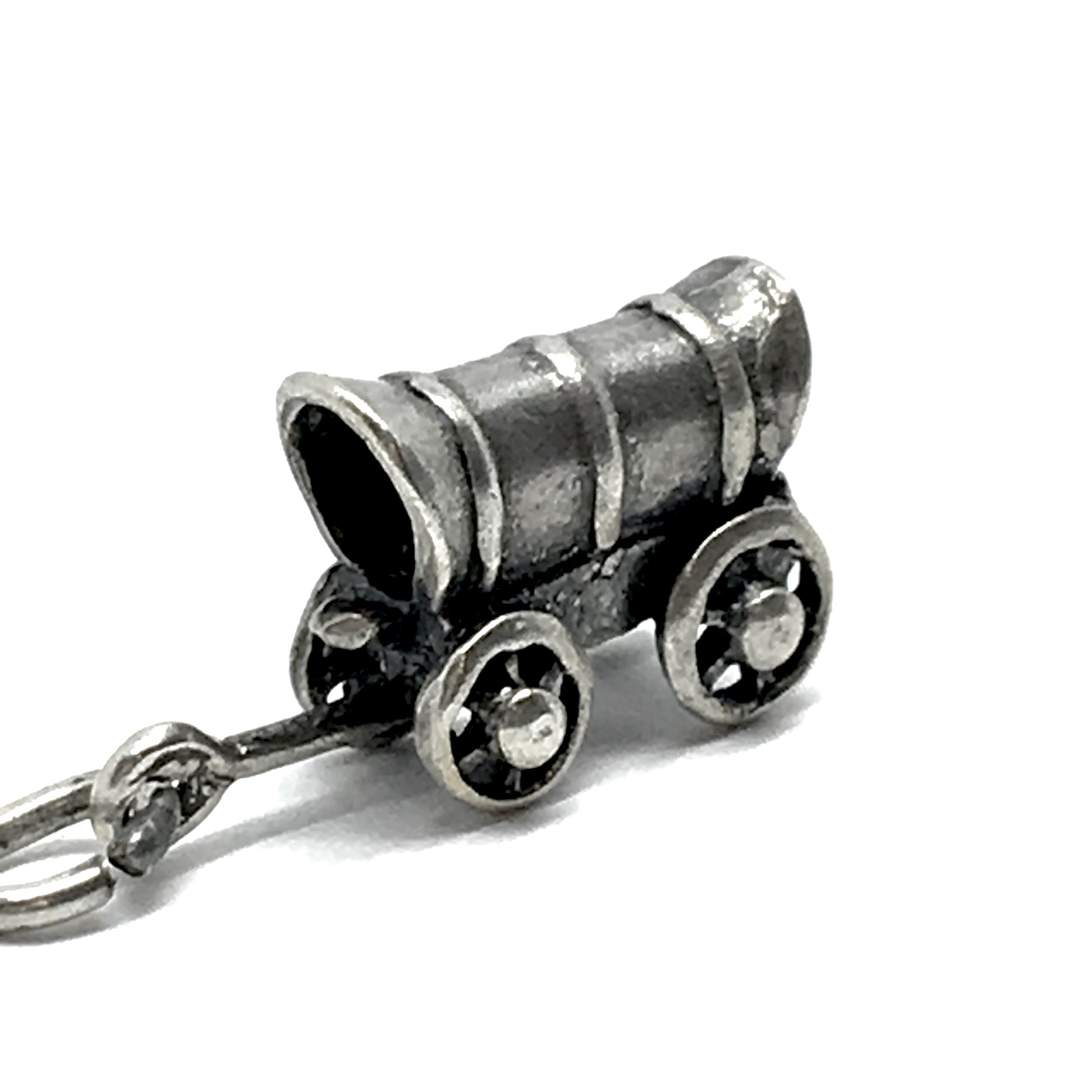Silver Charms | Sterling Silver 3d Western Covered Wagon Food Truck Charm