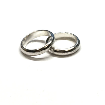 Discount Charms - Bridesmaid Gifts - Set of 2 Wedding Ring Charms Sterling Silver Plain Band - Blingschlingers Jewelry Online