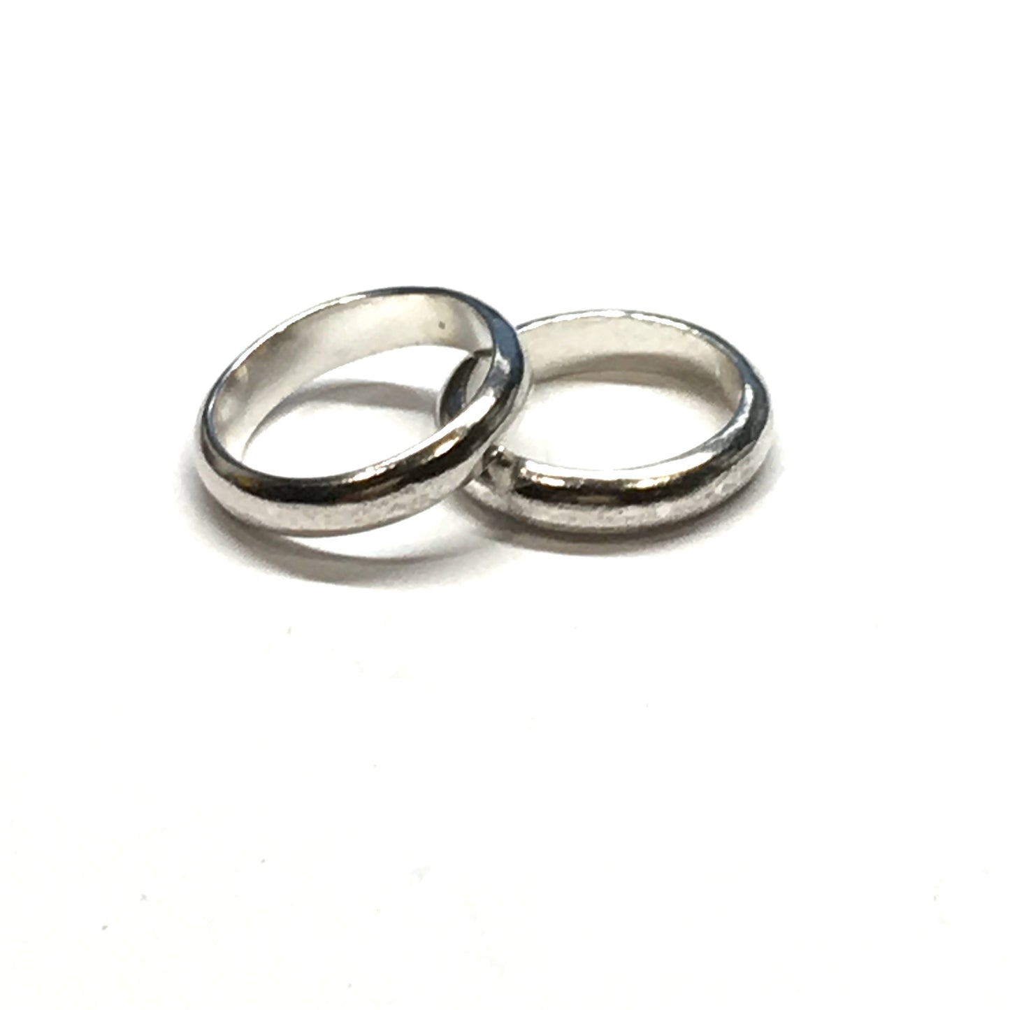 Discount Charms - Bridesmaid Gifts - Set of 2 Wedding Ring Charms Sterling Silver Plain Band - Blingschlingers Jewelry Online