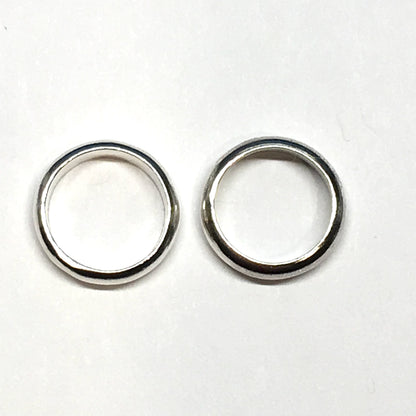 Shop Charms - Bridesmaid Gifts - Set of 2 Wedding Ring Charms Sterling Silver Plain Band - Blingschlingers Jewelry Online