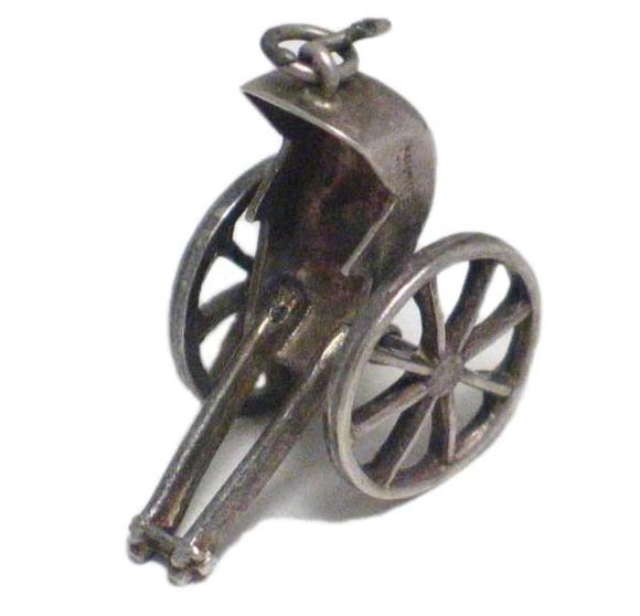 3D Charms | Sterling Silver Japan 3D Rickshaw Charm | Vintage Jewelry