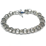 Jewelry > Bracelet - Womens Sterling Silver Double Chino Link Chain Bracelet  | Blingschlingers Jewelry