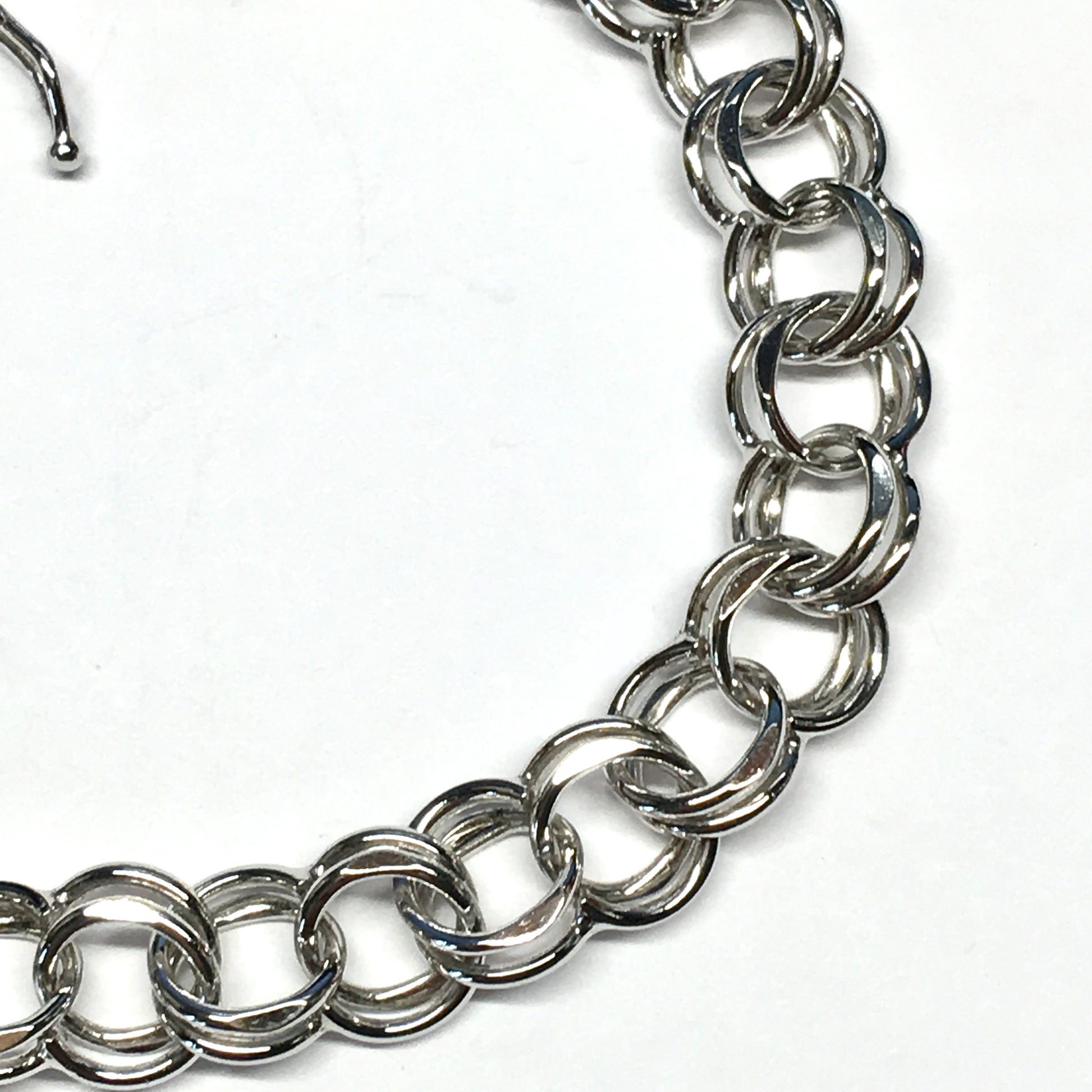 Jewelry > Bracelet - Womens Sterling Silver Double Chino Link Chain Bracelet