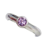 Ring | Simple Sterling Silver Purple Amethyst Stone Ring 7.75 | Jewelry