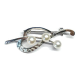 Brooch / Lapel Pin - Men Women Sterling Silver Bleeding Heart Design Pearl Brooch -  online at Blingschlingers.com