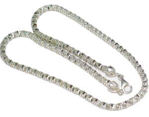 Necklace | 18" Sterling Silver 4mm Fancy Glitter Rope Chain | Discount Overstock Fine Jewelry online at www.Blingschlingers.com