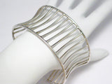 Affordable Used Jewelry | Alluring Sterling Silver Wide Cage Cuff Bracelet