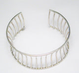Affordable Used Jewelry | Alluring Sterling Silver Wide Cage Cuff Bracelet