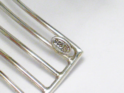Cuff Bracelet, Sterling Silver Wide Cage Design Flared Cuff Bracelet