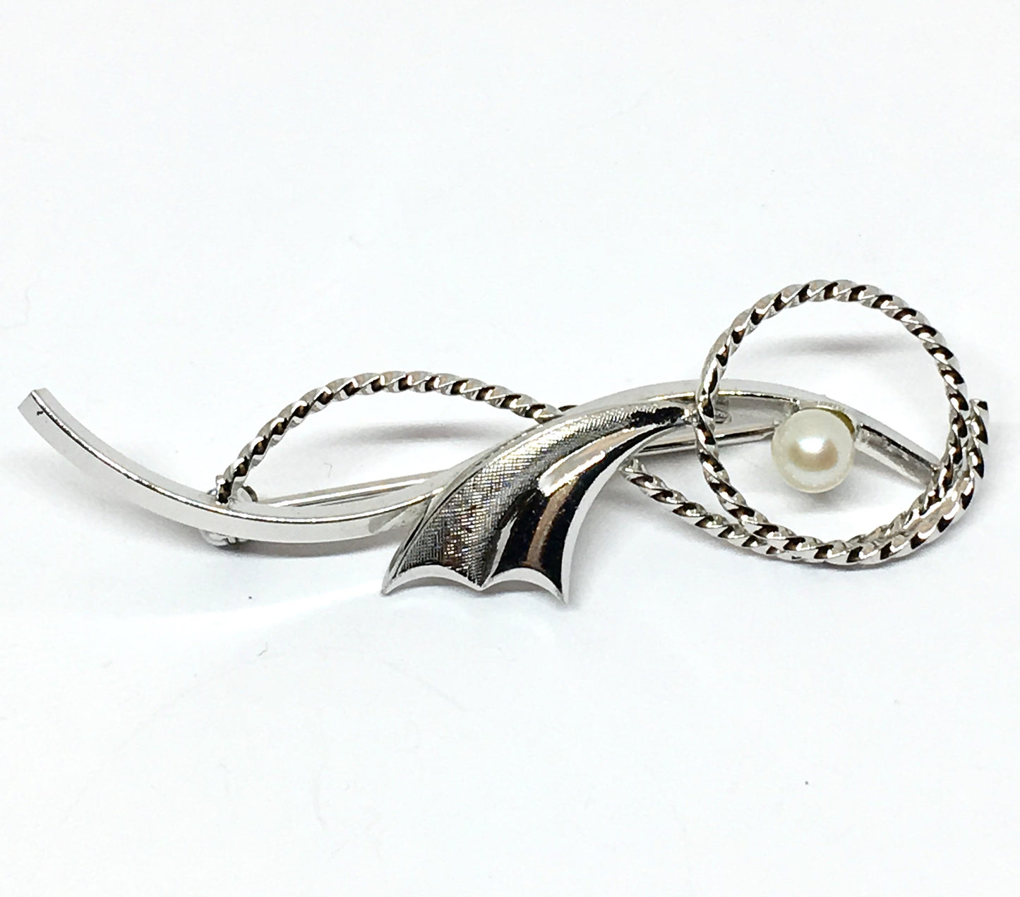 Brooch Lapel Pin - Mens Womens Enchanting Vintage Sterling Silver Dandelion Design Pearl Brooch Lapel Pin