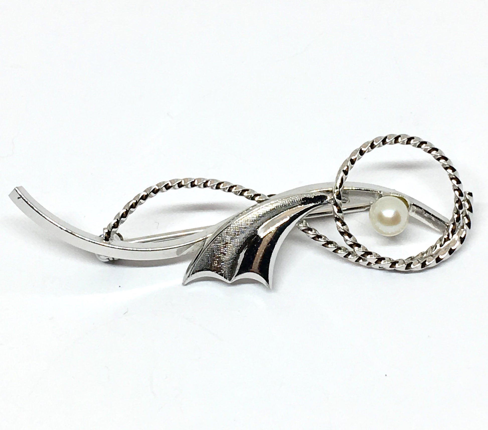 Brooch Lapel Pin - Mens Womens Enchanting Vintage Sterling Silver Dandelion Design Pearl Brooch Lapel Pin