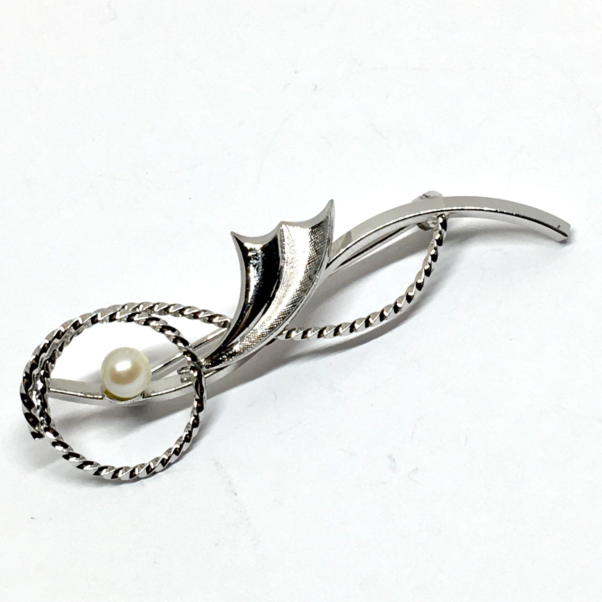 Brooch Lapel Pin - Mens Womens Enchanting Vintage Sterling Silver Dandelion Design Pearl Brooch Lapel Pin