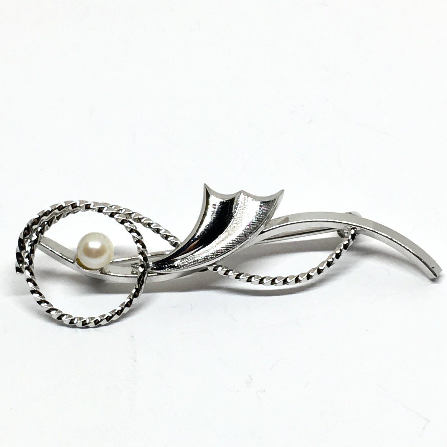 Brooch Lapel Pin - Mens Womens Enchanting Vintage Sterling Silver Dandelion Design Pearl Brooch Lapel Pin