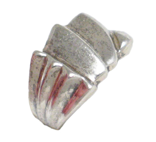 Sterling Silver Modern Architectural Style 14mm Wide Band Ring size 8.75