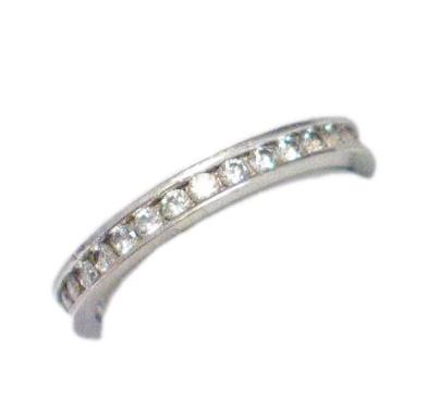Ring | Sterling Silver White Cubic Zirconia Eternity Stacking Ring sz9.25 | Jewelry