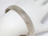 Used Jewelry | Sterling Silver 12mm Snake Skin link Chainmail Flex Bangle Bracelet