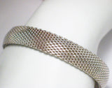 Used Jewelry | Sterling Silver 12mm Snake Skin link Chainmail Bangle Bracelet - Blingschlingers Jewelry