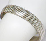 Used Jewelry | Sterling Silver 12mm Snake Scale link Chain-mail Bangle Bracelet Blingschlingers