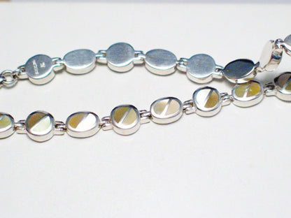Dainty Sterling Silver Pearl Inlay Tennis Bracelet Womens | Low Cost REAL Jewelry online