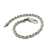 Used Jewelry - Men Women 4mm Sterling Silver Tri Cut Rope Chain Bracelet 7.5"  - Online at Blingschlingers.com