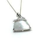 Silver Necklace | Womens Sterling Silver Luminating Shoulder Bag Pendant Necklace