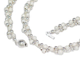 Pre-Owned Womens Jewelry | Sterling Silver 18" Fancy Sandblasted Bead Ball Chain Necklace 