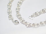 Pre-Owned Womens Jewelry | Sterling Silver 18" Fancy Sandblasted Bead Ball Chain Necklace 