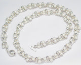 Pre-Owned Womens Jewelry | Sterling Silver 18" Fancy Sandblasted Bead Ball Chain Necklace 