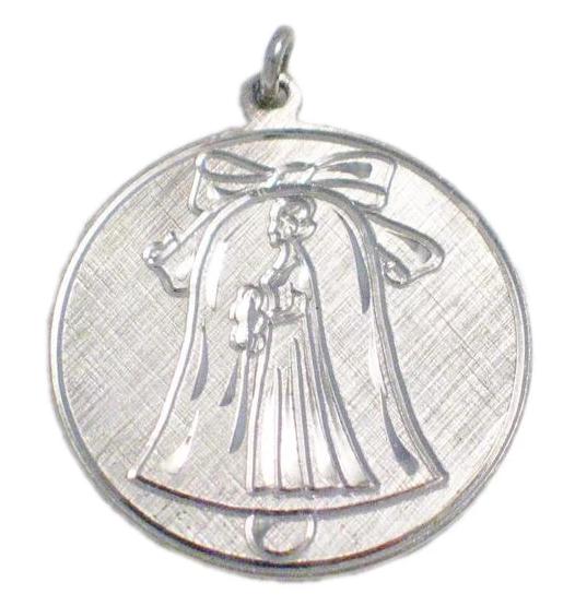 Charm | Womens Vintage Sterling Silver Wedding Anniversary Charm / Pendant | Jewelry