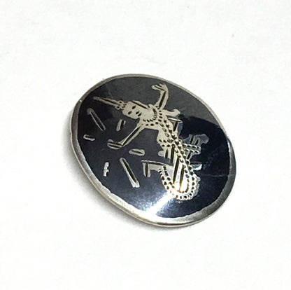 Tie tack, Mens Vintage Sterling Silver Black Niello Siam Goddess Tie Tack