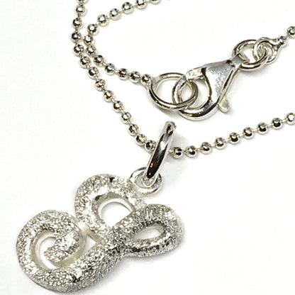 Necklace Sterling Silver 16" Shimmery Design Initial Letter G Charm Necklace