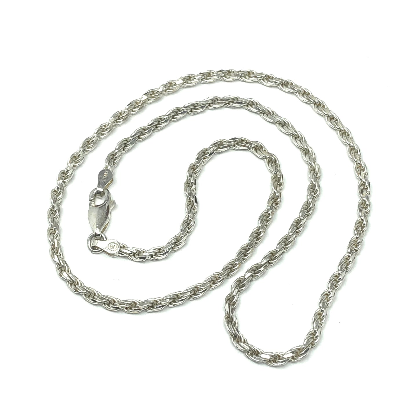 Jewelry | Sterling Silver 16" Italian Rope Chain Necklace