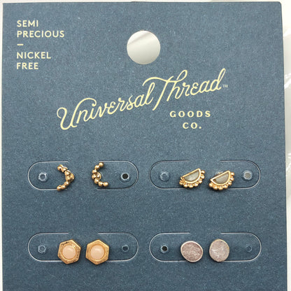 Fashion Jewelry | 8prs Assorted Stylish Bronze Silver Small Hoop & Stud Earrings