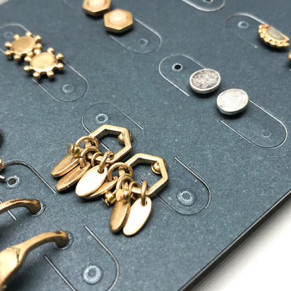 Fashion Jewelry | 8prs Assorted Stylish Bronze Silver Small Hoop & Stud Earrings