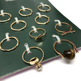 Fashion Jewelry | 10 Assorted Gold Wavy Design Slim Stacking Rings