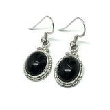 Womens Fashion Jewelry Online | Sterling Silver Dark Blue Goldstone Dangle Earrings | Save on Discount Estate Fine Jewelry
