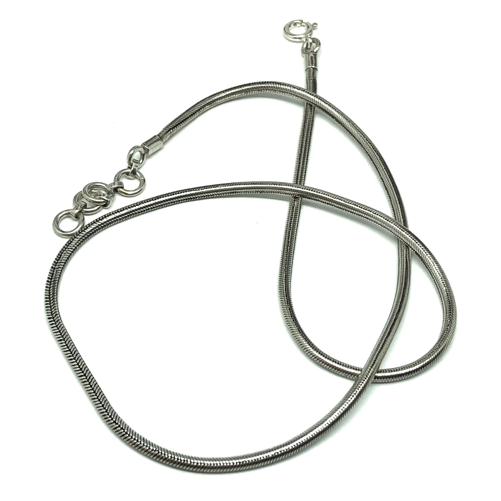 Jewelry | 925 Sterling Silver Oxidized Round Snake Chain Style Necklace